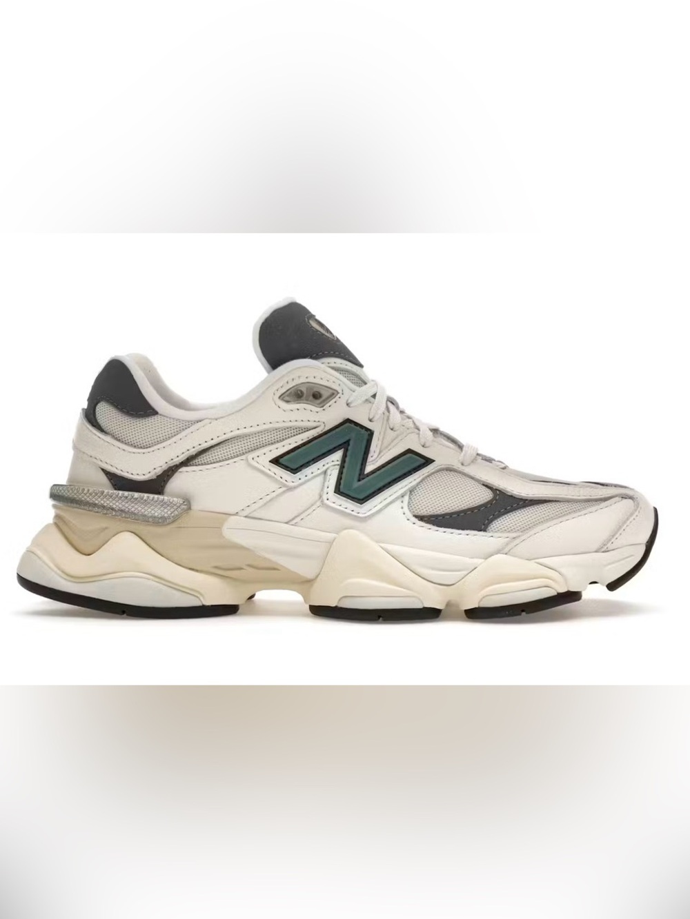 New Balance 9060 Women's White and Green Chunky Athletic Sneaker